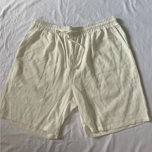 COOFANDY Men's Cream Shorts Size L